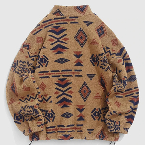 Venta caliente de los hombres de lana polar caliente chaqueta/último estilo de moda OEM personalizado liso Sherpa chaquetas - Product Image 4