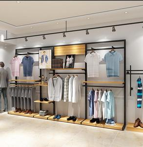 Espositore Regolabile in Altezza TOP in Acciaio Inox e Legno per Negozi <span class=keywords><strong>di</strong></span> <span class=keywords><strong>Abbigliamento</strong></span> per Bambini e <span class=keywords><strong>Uomo</strong></span> - Product Image 1