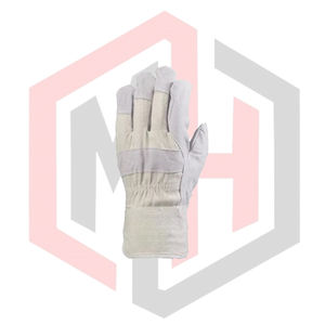 Gray Leather Palm Working <b>Gloves</b> <b>Rigger</b> <b>Gloves</b> Tear Resistant Breathable Powder-Free Anti-Heat Anti-Cut Anti-static Fire - Product Image 3