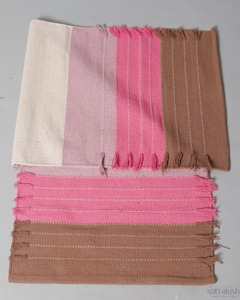 Tapete de Ejercicio Tejido Sutralush, Rectangular, Rosa y Marrón a Rayas, Estilo Contemporáneo, para Uso en Casa, Tapete de Yoga - Product Image 5