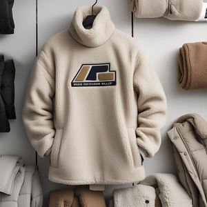 High Quality New Design Custom Logo Winter Colors Stand Oversize Eco-Friendly Breathable <b>Sherpa</b> <b>Fleece</b> Jacket for <b>Men</b> Wholesale - Product Image 1