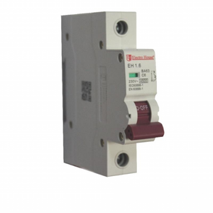 เบรกเกอร์ขนาดเล็ก MCB 1P 6A ป้องกัน4.5kA เกินพิกัดพลาสติก ABS สีขาวทนไฟ C6เบรกเกอร์ขนาดเล็ก - Product Image 1
