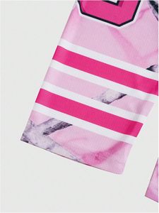 Maillot de football américain personnalisé avec impression intégrale, broderie streetwear, jersey en maille de sublimation de haute qualité, coupe ample et courte - Product Image 5