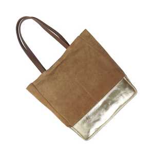 Bolso de mano bohemio vintage de grano completo de cuero suave tostado de oro amarillo metálico fino napped Suede Top Indian Supplier Manufacture - Product Image 3