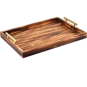 Bandeja de Servir de Madera Hecha a Mano Sostenible con Asa de Cuero, Forma Personalizable, Colección 2 Hermanos, Uso Doméstico y Comercial - Product Image 6