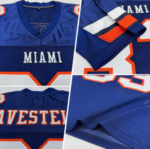 Camiseta de fútbol americano bordada con el nombre del número del equipo personalizado impreso de alta calidad Buker - Product Image 2