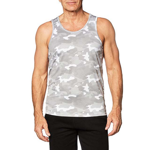 Respirant hommes débardeur en gros meilleure vente Gym Fitness coton matériel séchage rapide col rond sans manches chemise homme débardeur - Product Image 1