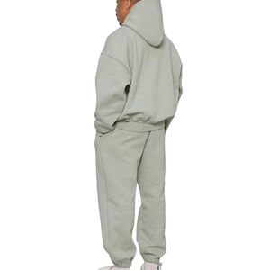 Sweat à capuche et jogging en coton avec logo personnalisé de haute qualité Ensemble survêtements de luxe unisexe de qualité supérieure Survêtements à broderie pour hommes - Product Image 3