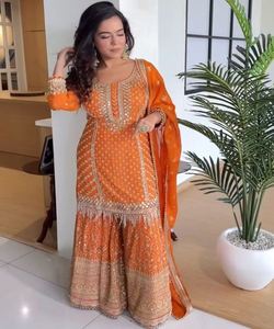 Ropa islámica Mujer Abaya Dubai Conjuntos elegantes Trajes turcos paquistaníes de lujo Ropa de fiesta de diseñador indio - Product Image 5