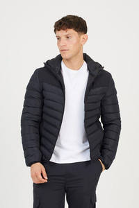 Chaqueta acolchada con capucha de concha blanda acolchada con logotipo personalizado al por mayor, chaquetas ligeras a prueba de viento cálidas de invierno con burbujas para hombre con bolsillos - Product Image 3
