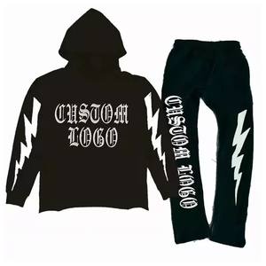 ชุดวอร์มแฟชั่นแบบยูนิเซ็กซ์ เสื้อฮู้ดดี้โอเวอร์ไซส์และกางเกงจ็อกเกอร์ สไตล์สตรีท ชุดวอร์มแขนยาวแบบยูนิเซ็กซ์ ชุดกีฬา - Product Image 2