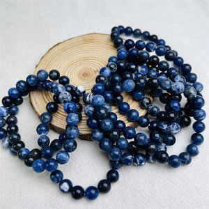 Premium Quality Polished <b>Crystal</b> Blue Sodalite <b>Bracelet</b> Natural Semi-Precious Stone Craft <b>for</b> Men <b>Women</b> Healing Chakras Love - Product Image 6
