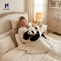 Coussin de sommeil en peluche réaliste et doux en coton PP brodé, motif panda ou koala, pour enfants de tous âges