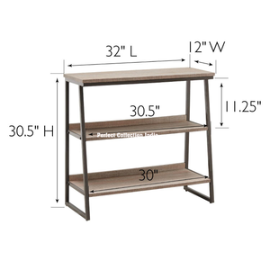 Étagère en bois design industriel vintage, vitrine en acrylique blanc pour le bureau, le magasin et la bibliothèque. - Product Image 2