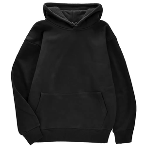 Sudadera con Capucha Extra Grande para Hombre, Color Sólido, Algodón French Terry, Informal, con Bolsillo, para Otoño - Product Image 2