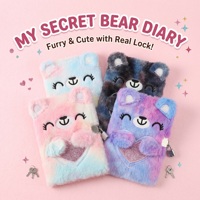 Carnet de notes mignon en peluche tie-dye avec cadenas en forme de cœur pour filles, cadeau d'anniversaire ou de Noël pour enfants, journal scolaire ligné 15x21cm