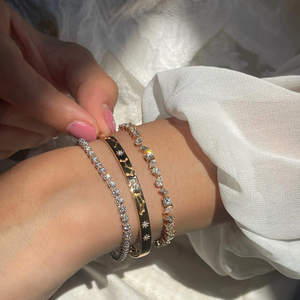 Top Trending 2.5mm IGI Certified Round VVS Lab Grown Diamond <b>14k</b> <b>Gold</b> Mini Tennis <b>Bracelet</b> For Women Daily Wear Fashion <b>Bracelet</b> - Product Image 4