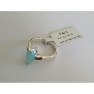 Shah Gems 925 Sterling <b>Silver</b> Women's <b>Ring</b> with Natural Druzy <b>Garnet</b> Oval Cut Topaz Pear Cut Diamond Everyday Wear Gift Suitable - Product Image 3