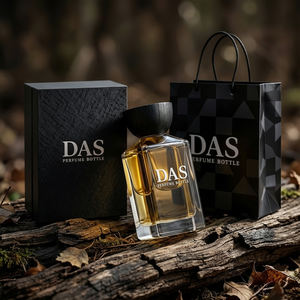 Flacon de parfum carré de luxe en soie de qualité supérieure de 50 ml avec boîte en bois pour marque de parfum haut de gamme - Product Image 2