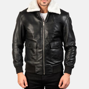 Chaqueta de cuero de invierno estilo High Street para hombre, chaqueta de piel de oveja cálida de alta calidad, chaqueta de moda en oferta para hombre - Product Image 1