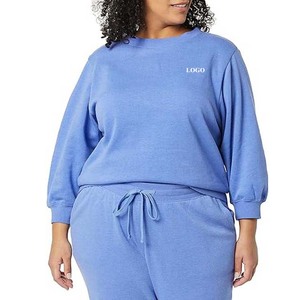 Sweat-shirt à broderie décontracté personnalisé pour femmes Pull-over en coton disponible en différents styles avec logo à l'avant - Product Image 3