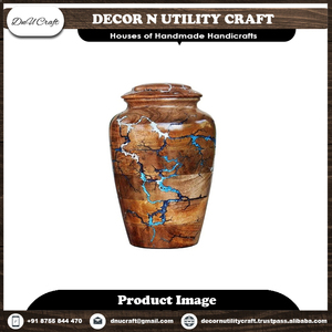 Handcrafted Personalized Wood Cremation Urn Beautiful Memorial for Human Pet Ashes Teak Rosewood Engraved Design for Home - Product Image 4