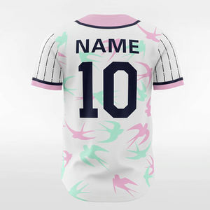 Uniforme de Béisbol Personalizado 2025 con Diseño de Gorrión de Manga Corta para Hombre, Jersey de Béisbol con Cuello Redondo y Estampado Personalizado - Product Image 3