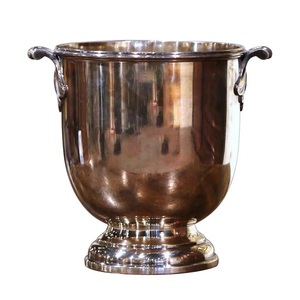 Refroidisseur de vin bol en Aluminium piédestal bol à glace seau en métal Aluminium refroidisseur de vin décoration de fête argent Champagne boisson baignoire - Product Image 4