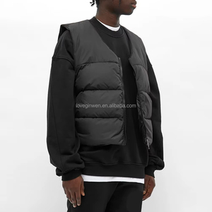 OEM personalizado de talla grande para hombre Puffer Gilet abajo chaleco <span class=keywords><strong>Freestyle</strong></span> <span class=keywords><strong>Lite</strong></span> invierno abajo chaleco acolchado para hombres - Product Image 1