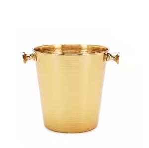 Têtes de renne sur les côtés poignée Seaux à glace antiques Fait à la main Look vintage Artisanat indien Seau à glace Vente chaude Utilisation de la fête - Product Image 3
