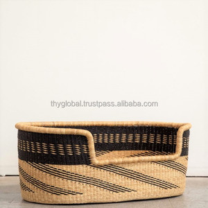 Hot Selling Small Handwoven Seagrass Dog Basket Factory Directly <b>Pet</b> Beds Accessories Handmade Dog Bed Furniture Animal Cats - Product Image 5