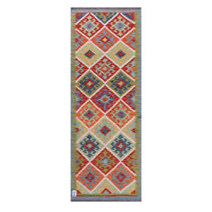 Alfombra Kilim de Maimana, Afganistán, 200 x 73 cm, Alfombras y Juegos de Alfombras - Product Image 1