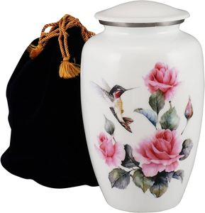 Urne funéraire personnalisée en laiton argenté en forme de cœur, style américain, avec empreinte de patte dorée pour adultes - Product Image 6
