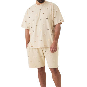 High Quality Men's Oversized Casual T-Shirt Drop Shoulder Heavy Cotton Short Sleeve Unisex Distress Printed <b>Blank</b> Heavyweight - Product Image 3