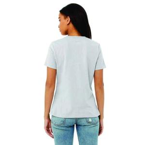 Camisetas lisas para mujer, la camiseta de secado rápido transpirable de 100% algodón con estampado de logotipo personalizado más vendida, servicio OEM para mujer - Product Image 5