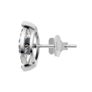 Pendientes de Botón con Engaste de Garra, Corte Marquesa, Moissanita VVS, Oro Sólido de 14K, para Mujer, Compromiso, Boda, Aniversario, Gran Venta - Product Image 2