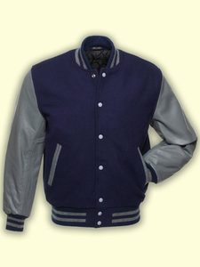 Veste universitaire en cuir véritable pour hommes Confort et style ultimes avec col montant - Product Image 3