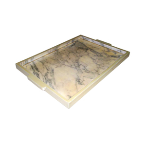 Luxury <b>Marble</b> Table Serving <b>Tray</b> with Wholesale New Design Handmade <b>Marble</b> <b>Tray</b> with Metal Handle Manufacturer - Product Image 6