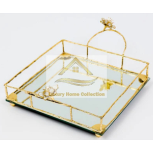 Plateau transparent en acrylique d'aspect luxueux de style différent pour servir des plats, des bonbons et des collations dans les mariages et les fêtes d'Inde - Product Image 4