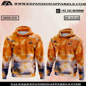 Vente en gros 100% coton sweat à capuche personnalisé pour hommes surdimensionné Tie Dye Design personnalisé imprimé OEM fabricant pour vêtements d'hiver taille XS - Product Image 5