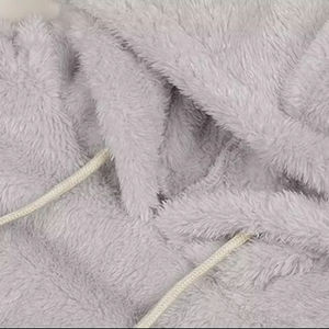 เสื้อฮู้ดผ้าคอตตอนขนแกะสีพื้นแบบลำลองสำหรับผู้ชายใส่ใน100% เป็นมิตรกับสิ่งแวดล้อมระบายอากาศได้ดีเหมาะสำหรับฤดูหนาว - Product Image 1