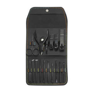 Professionnel 16 pièces en acier inoxydable manucure pédicure ensemble usine en gros Portable peau morte coupe-ongles pour les soins personnels - Product Image 3