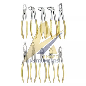 Lot de 10 pinces d'extraction dentaire Instruments chirurgicaux plaqués or par SUAVE SURGICAL INSTRUMENTS - Product Image 1
