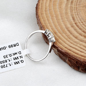 Anillo de cóctel de diseñador de boda de oro blanco de 14K con diamantes naturales preciosos para mayorista de joyería de mujer - Product Image 4