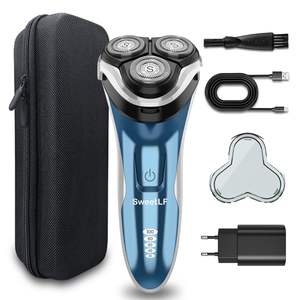 Afeitadora Eléctrica Recargable para Hombre, Afeitadora en Seco y Húmedo con Cabezales Giratorios y Pantalla LED, Recortadora de Barba Impermeable IPX7 para Uso Facial - Product Image 2