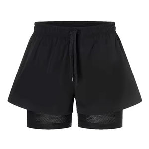 กางเกงขาสั้นออกกำลังกายสำหรับผู้หญิง ผ้าโพลีเอสเตอร์ผสมสแปนเด็กซ์ มีกระเป๋า ขายส่ง - Product Image 3