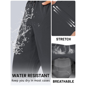 High Quality Material Solid Color 100% Cotton Knitted Men's <b>Pants</b> Casual Men's Trousers Zipper Pockets Solid Color Jogger <b>Pants</b> - Product Image 3