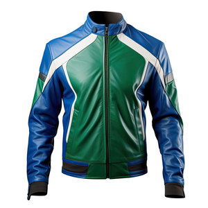 Ensemble de veste de moto en toile, col montant, logo frontal, coupe-vent, pantalon imperméable, combinaison de motocross de course - Product Image 1