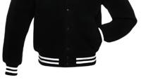 Chaqueta Universitaria Clásica de Béisbol para Hombre, Personalizada OEM, Mezcla de Lana, Tela de Lona, Transpirable, Resistente al Viento, Puños Acanalados, Invierno