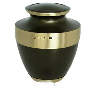 โกศใส่เถ้ากระดูกขนาดใหญ่สีเขียวและสีทองดีไซน์เนอร์มีสไตล์ - Product Image 6